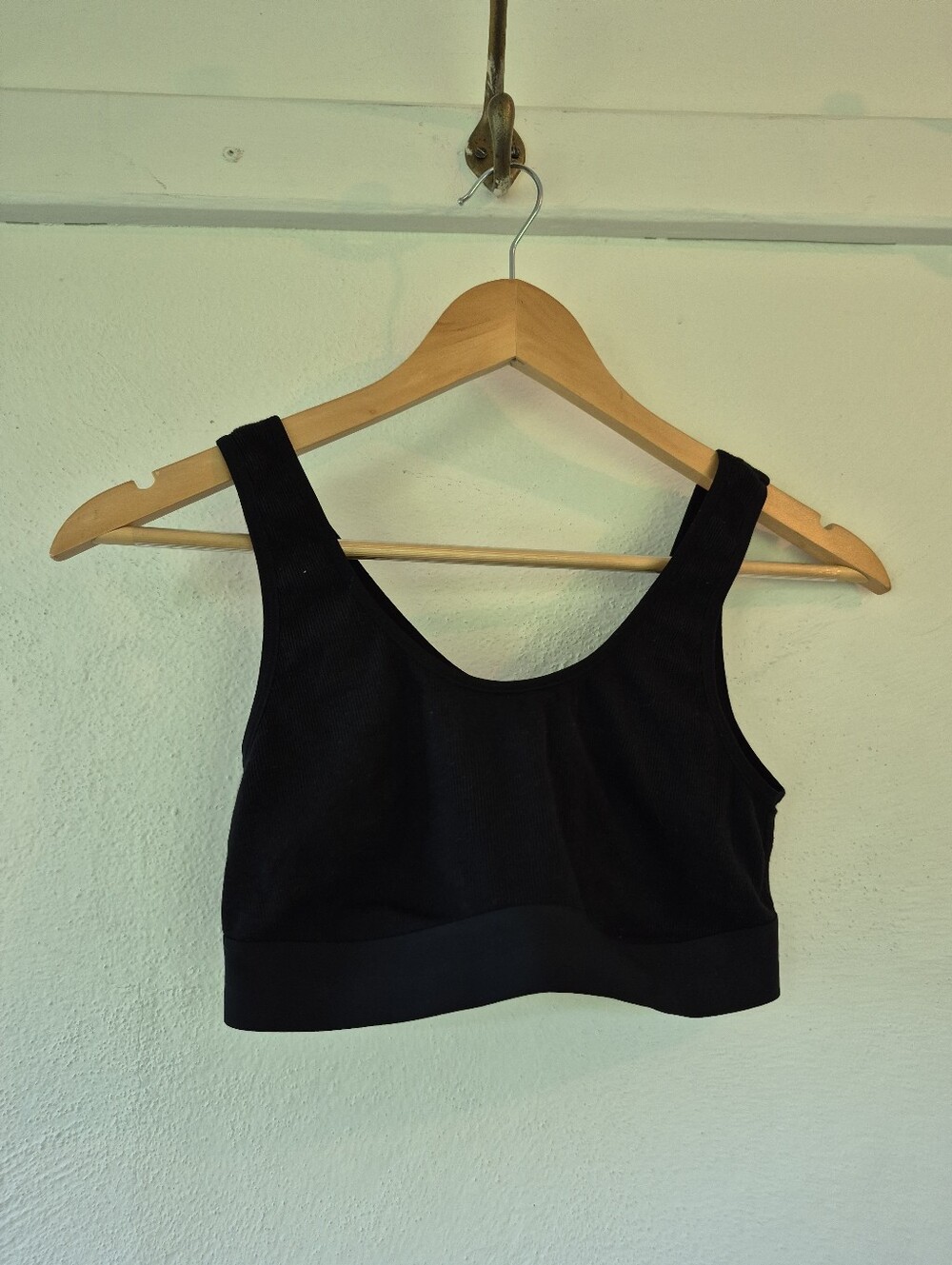 Auden Unlined Scoop Neck Ribbed Bralette Medium Cotton Blend